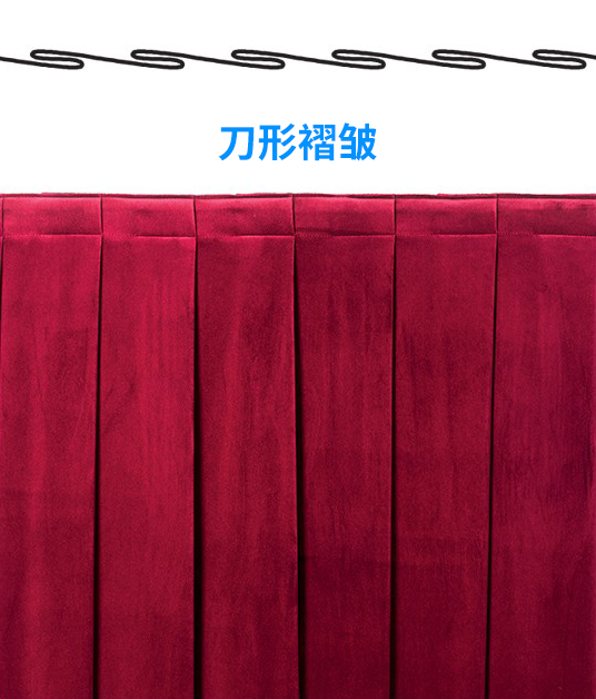通用舞臺吊桿帶您了解箱形\平行\(zhòng)刀形\捏形\按扣軌道等舞臺幕布褶皺類型(附圖)